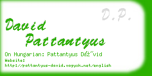 david pattantyus business card